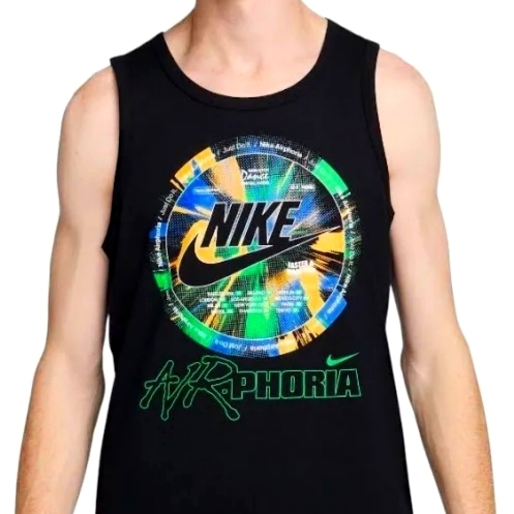 Nike Colorful Black Logo Tank Top Size XL NWT